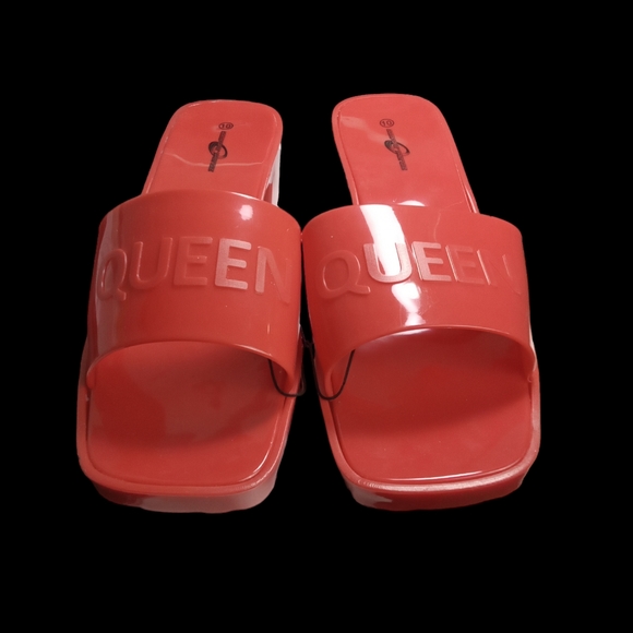 QUEEN SLIP ON SANDLES SIZE 10 2" HEEL SQUARE TOE NEW WITHOUT BOX - Picture 7 of 7